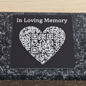 Digital Memorial With QR Plaque
